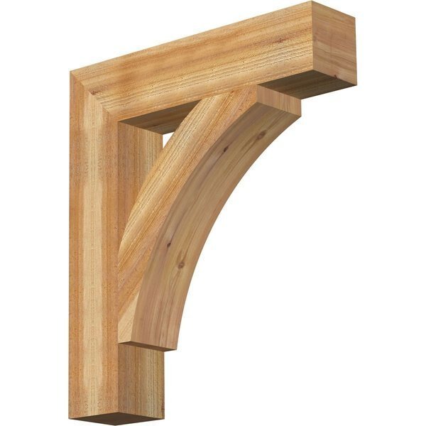 Thorton Block Rough Sawn Bracket, Western Red Cedar, 6